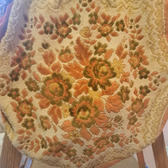 Magnolia Pearl Orange and Green Shoulder Bag with Fringe - Picture 3 of 9